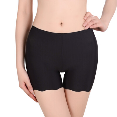 

Jingdong supermarket Langsha lady anti-light safety pants seamless high waist three points ladies underwear skin color black a 160 M