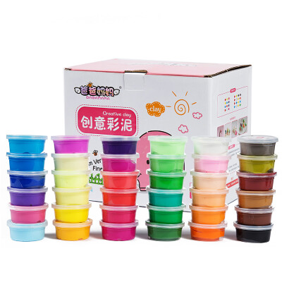 

Babamama light clay children's DIY handmade toy space Choi 36-color plasticine set with textbooks B3003