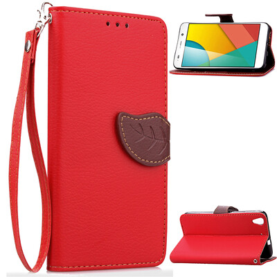 

Red Design PU Leather Flip Cover Wallet Card Holder Case for Huawei Honor 4AY6