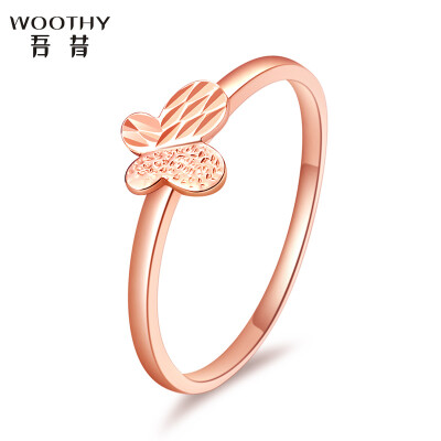 

My jewelry 18K gold simple butterfly ring 10