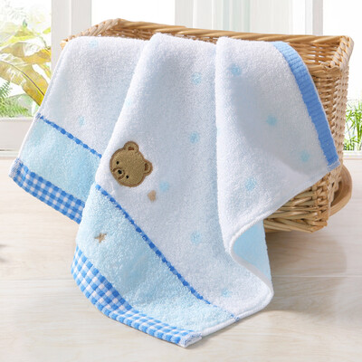 

Gold towel home textile cotton towel small towel baby handkerchief square towel soft absorbent cartoon cute red 35 34cm