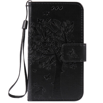 

Black Tree Design PU Leather Flip Cover Wallet Card Holder Case for LG K3