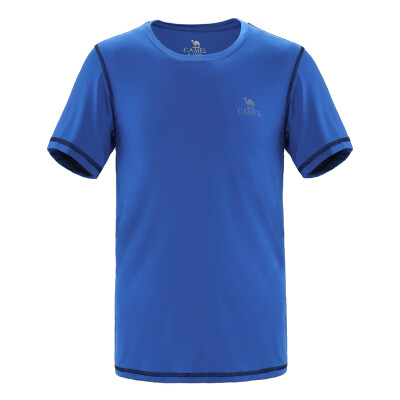 

Camel CAMEL outdoor sports T-shirt couples breathable round neck sports fashion short-sleeved T-shirt male A7S2U7118 blue L