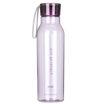 

Lock & lock Summer New Sports Kettle Plastic Cup Cup Portable Student Cup HLC644VOL Purple 550ML