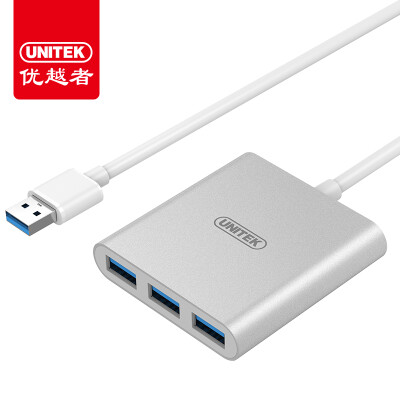 

Улучшенный человек (UNITEK) Скорость USB3.0 расширения сплиттер 7 HUB концентратор ноутбук 1,2 м с мульти-интерфейсный преобразователь мощности 5V2A серебристый алюминий Y-3090ASL