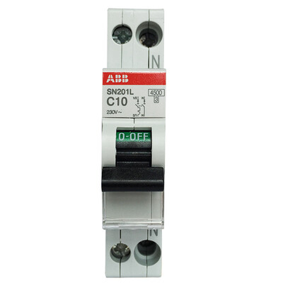 

ABB Import Circuit Breaker 1P N 10A Air Switch Compact Miniature Air Open Double Inch Out SN201L-C10