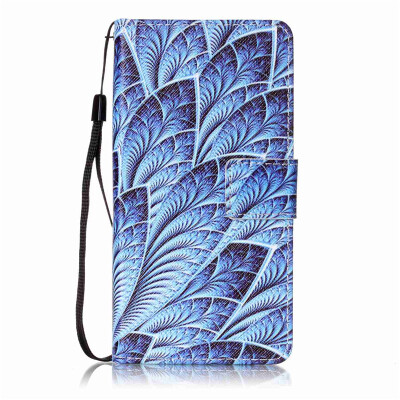 

Blue Dazzle Design PU Leather Flip Cover Wallet Card Holder Case for Sony Xperia X