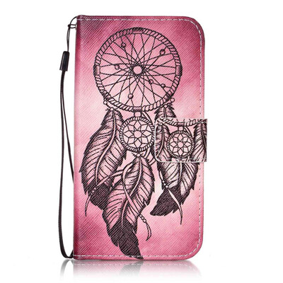 

Maroon Wind Chimes Design PU Leather Flip Cover Wallet Card Holder Case for Google Pixel XL