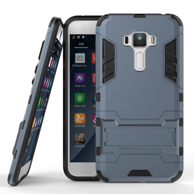 

Dark blue Slim Robot Armor Kickstand Shockproof Hard Rugged Rubber Back Case For ASUS Zenfone ZD552KL