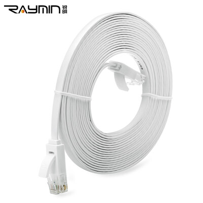 

Rui Ming RA660WH-1000 супер шесть типов Gigabit плоский кабель витая пара неэкранированный кабель позолоченная хрустальная головка 8-жильный медный проводник 10 м белый