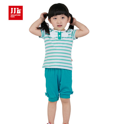 

JJLKIDS Partner Club children's clothing girls baby children's leisure sports suit PXZ5058 powder lunar 90