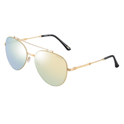 

Parsons PARZIN Song Jia with sunglasses metal frame color colorful film yurt mirror tide sunglasses female 8153 gold frame reflective film gold film