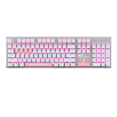 

AKKO Keyboard Space EDG Edition 104-key Mechanical Keyboard Pink & White Black Switch