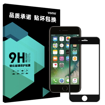 

【3D полный экран】 YOMO iphone6 ​​plus / 6s плюс закаленная пленка 3D горячекатаный взрывозащищенный полный охват пленки Apple 6plus закаленная пленка защитная пленка 3D горячекатаный полный охват черного
