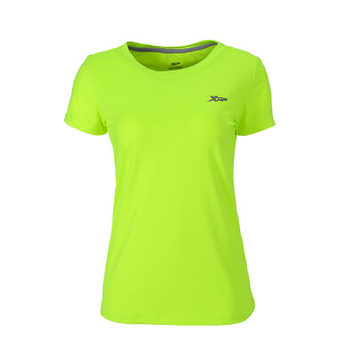 

XTEP) Women's casual fashion comfortable round neck sports short-sleeved T-shirt 884228019186 fluorescent green 2XL