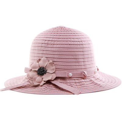 

Jingdong supermarket Han shop hanshop sun hat female summer outdoor hat hat sun hat lady lovely folding beach hat HSM26 pink 57CM adjustable