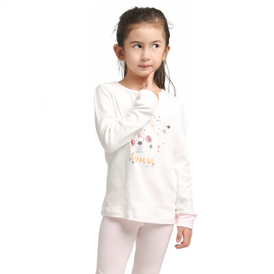 

VIV & LUL Children's underwear sets Girls underwear sets Baby autumn clothes Crouchs pajamas sets DL418209 The white 110cm