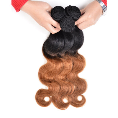 

Ombre Blonde Peruvian Virgin Hair Body Wave Two Tone 1b 30 Wet and Wavy Human Hair 10A Grade Virgin Unprocessed Human Hair Weave