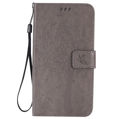 

Gray Tree Design PU Leather Flip Cover Wallet Card Holder Case for SAMSUNG A710 A72016