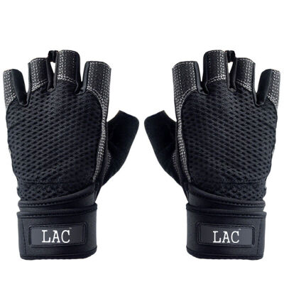 

LAC Fitness Gloves Men's Sports Gloves Women's Gym Dumbbells Equipment Training Half-finger Bracers Breathable Anti-slip Riding Gloves Blue  Code