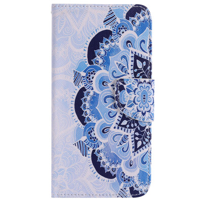 

Blue Flower Design Кожа PU откидной крышки Кошелек Карты Держатель чехол для Google Pixel XL
