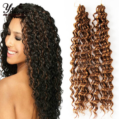 

Premium New Deep Wave Synthetic Hair Extension Curly Synthetic Weave 2pcs Per Pack For Full Head Jerry Curl Crochet Braids Twist