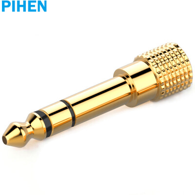 

PIHEN PH-YPX005 Microphone Adapter 6.5mm to 3.5mm Male to Female Converter Microphone MIC Home Theater Computer Audio Converter Gold