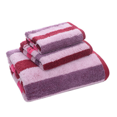 

Grace towel home textiles cotton absorbent classic horizontal stripes thickening suction towel three sets of towels * 1 towel * 1 scarf * 1 brown