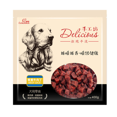 

Los luscious pet dog snack handmade aroma nourishing beef 400g