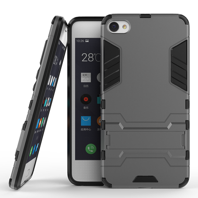 

Серый Slim Robot Armor Kickstand Ударопрочный жесткий корпус из прочной резины для MEIZU U20