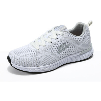 

8264 Sports breathable shock absorption wear comfortable running shoes Y71397650 white / light gray 37