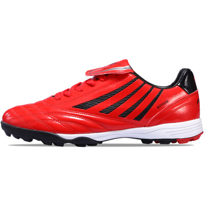 

DOUBLE STAR SMZM-652002 Men's Soccer Shoes Short Soccer Shoes Shredded Grassland Soccer Shoes Black Red 44