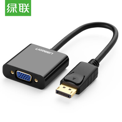 

Green UGREEN DP to VGA Converter Displayport to VGA female HD conversion cable computer access TV projector video adapter black 20415