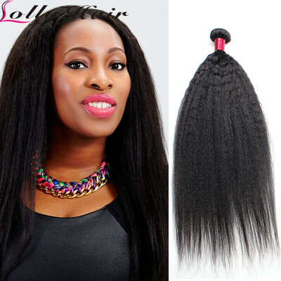 

7A Перуанские волосы Virgin Kinky Straight 3Bundles 100% Человеческие волосы Перуанские яки Прямые волосы Девы Грубые Яки Естественный цвет