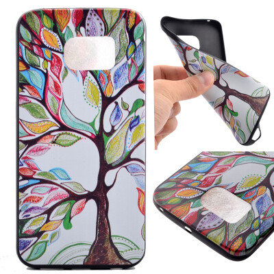 

Life tree Pattern Soft Thin TPU Rubber Silicone Gel Case Cover for Samsung Galaxy S6 Edge