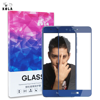 

KOLA Huawei glory 8 tempered film mobile phone full-screen coated tempered glass film for Huawei glory 8 blue
