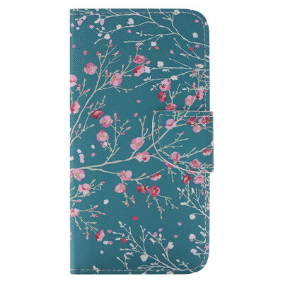 

Blue Apricot Tree Design PU Leather Flip Cover Wallet Card Holder Case for SAMSUNG J510 J52016