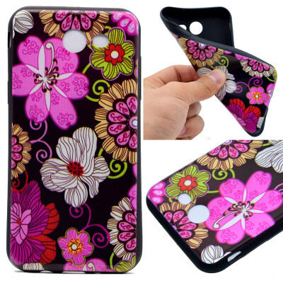 

Color flowers Pattern Soft Thin TPU Rubber Silicone Gel Case Cover for Samsung Galaxy A3 2017/A320