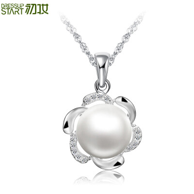 

Early makeup S925 silver pearl necklace fashion female clavicle pearl necklace pendant pearl flower send girlfriend to send gifts to choose