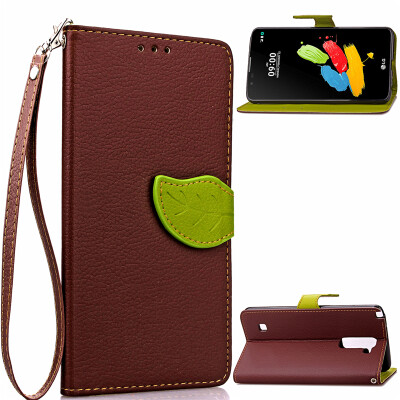 

Brown Design PU Leather Flip Cover Wallet Card Holder Case for LG Stylus 2