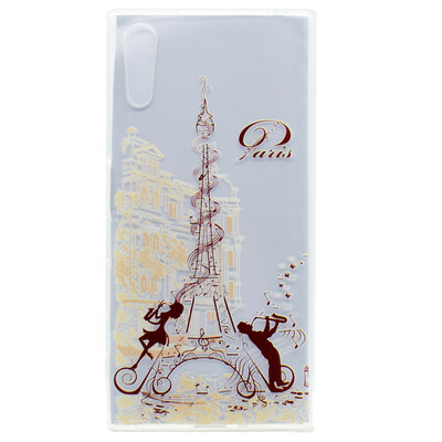 

Music tower Pattern Soft Thin TPU Rubber Silicone Gel Case Cover for Sony Xperia XZ