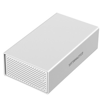 

YottaMaster PS200C3 3,5-дюймовый корпус Type-C для жестких дисков SATA3.0 Серийный рабочий стол для хранения жестких дисков Алюминиевый двойной диск Жесткий диск Поддержка 10 ТБ Жесткий диск Silver