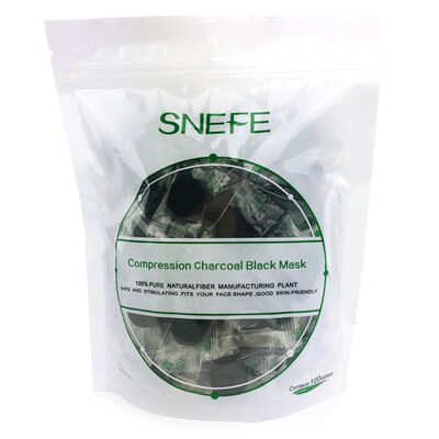 

Snow Ling Fei (SNEFE) Bamboo Charcoal Compression Black Mask 100 (oil control water fine pores deep clean men and women mask paper)