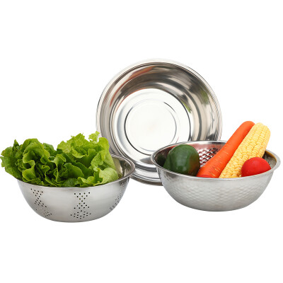 

Jingdong Supermarket US kitchen maxcook stainless steel pots dishes basket cooking pots rice sieve taste three-piece MCM-3 can be stacked&the surface of rice washing vegetables