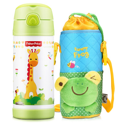 

The United States Fisher snow children&39s straw cup cup drink cup handle training cup drinking kettle including cup sets 320ML green