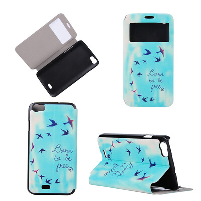 

Flying Birds Sky Design PU кожа флип Обложка Кошелек Карты Держатель чехол для Wiko Lenny