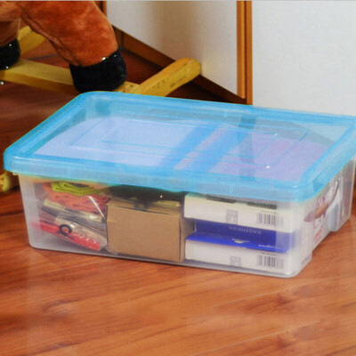 

【Jingdong Supermarket】 A + 7.5L clothing snack toy kitchen car with plastic storage finishing box 3188 blue cover 2 only installed