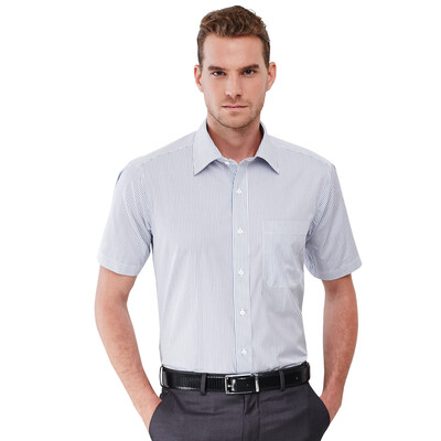 

Черная мужская рубашка с длинным рукавом Virtue Virtue High Cotton C703S12M Blue Striped 40