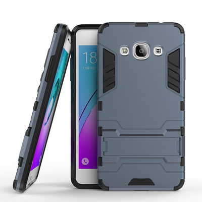 

Темно-синий Slim Robot Armor Kickstand Ударопрочный жесткий корпус из прочной резины для SAMSUNG GALAXY J3 Pro