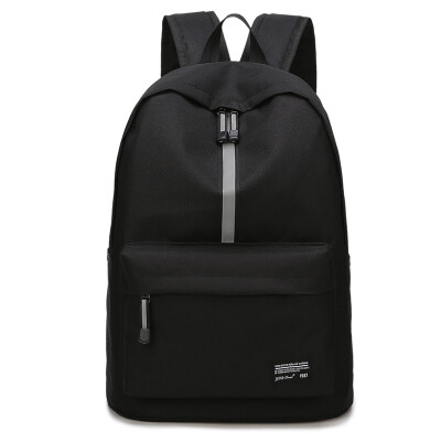 

Thousand summer shoulder bag female Korean high school student bag male fashion casual backpack 0886 reflective strip black